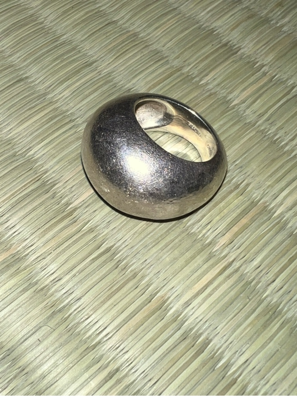MCM dome sterling silver ring